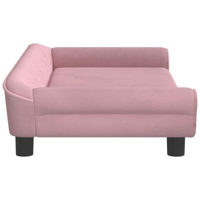 vidaXL Canapé pour enfants rose 100x50x26 cm velours