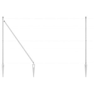 vidaXL Poteau de cl&ocirc;ture. 26 pcs Gris 3,2 x 3,2 x 215 cm