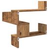 vidaXL &Eacute;tag&egrave;res d'angle murales 2 pcs vieux bois 40x40x49,5 cm
