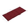 vidaXL Chaises inclinables de jardin et coussins lot de 4 Teck solide