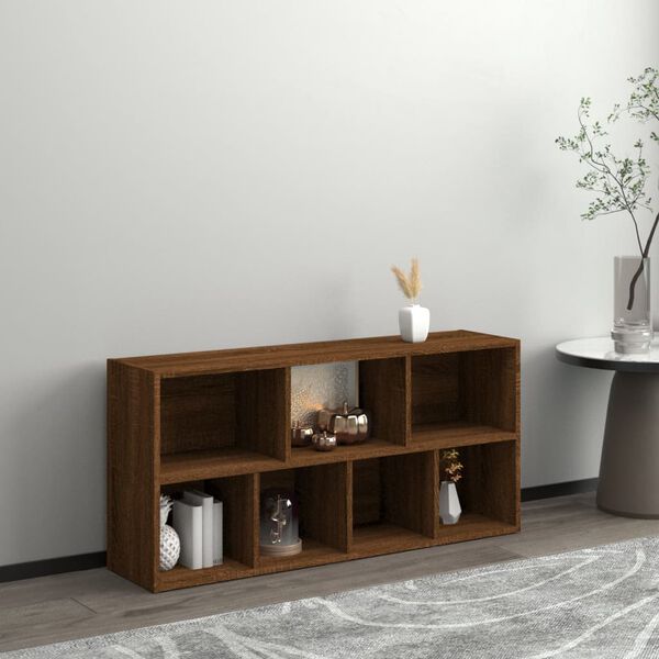 vidaXL Armoire &agrave; livres Ch&ecirc;ne marron 50x25x106 cm