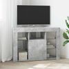 vidaXL Meuble TV LED d'Angle Gris b&eacute;ton 100x40x68cm Bois d'ing&eacute;nierie