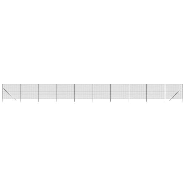 vidaXL Cl&ocirc;ture en treillis m&eacute;tallique anthracite 1,6x25 m