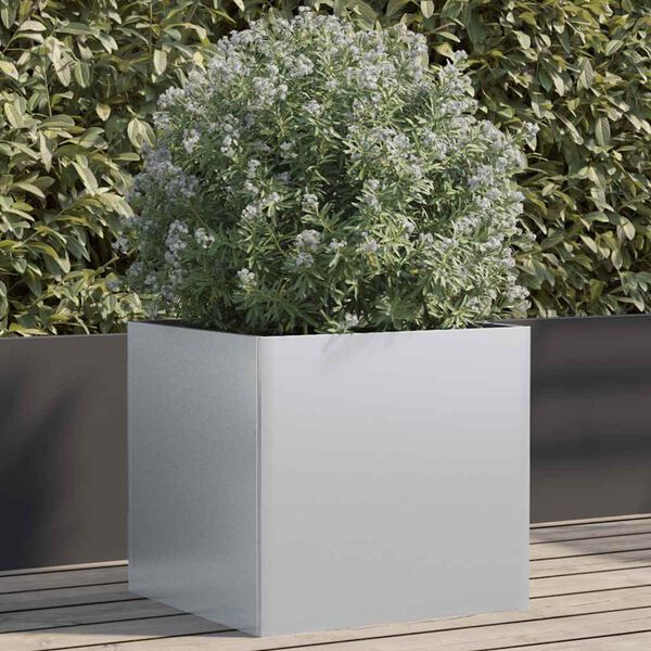 vidaXL Jardini&egrave;re argent&eacute; 49x47x46 cm acier galvanis&eacute;