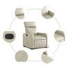 vidaXL Fauteuil inclinable &eacute;lectrique Cr&egrave;me Similicuir