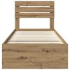 vidaXL Cadre de lit Ch&ecirc;ne artisan 90 x 190 cm Pin massif