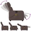 vidaXL Fauteuil de massage inclinable Marron Similicuir