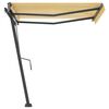 vidaXL Auvent manuel r&eacute;tractable sur pied 300x250 cm Jaune/Blanc