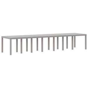 vidaXL Table de Jardin Gris clair 400 x 100 x 73 cm polyrotin