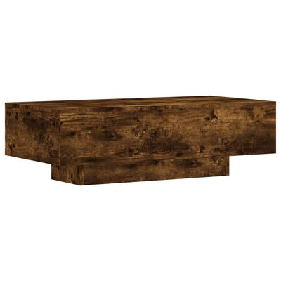 vidaXL Table basse chêne fumé 100x49,5x31 cm bois d'ingénierie