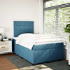 vidaXL Sommier &agrave; lattes de lit et matelas bleu 120x190 cm velours