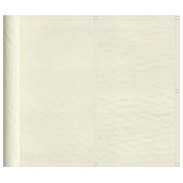 vidaXL &Eacute;cran de balcon cr&egrave;me 90x1000 cm 100% polyester oxford