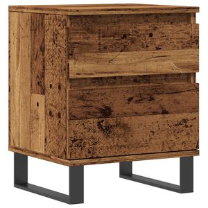 vidaXL Table de chevet vieux bois 40x35x50 cm bois d&rsquo;ing&eacute;nierie