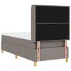 vidaXL Lit &agrave; ressorts avec bandes LED Taupe 100 x 200 cm tissu