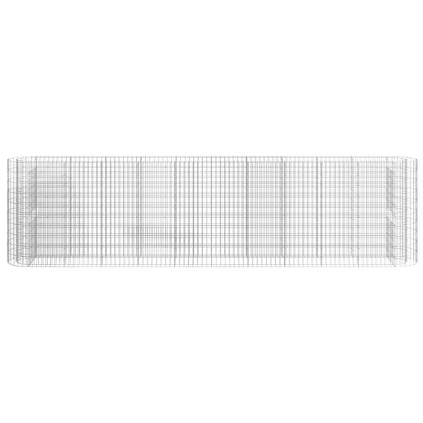 vidaXL Lit sur&eacute;lev&eacute; &agrave; gabion Fer galvanis&eacute; 400x50x100 cm