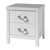 Vipack Table de chevet 2 tiroirs Lewis Bois Blanc