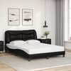vidaXL Cadre de lit sans matelas Hvar noir 140x190 cm similicuir