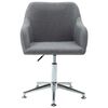 vidaXL Chaise pivotante &agrave; manger gris clair tissu