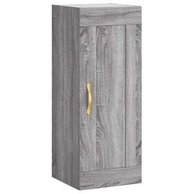 vidaXL Buffet haut Sonoma gris 34,5x34x180 cm Bois d'ingénierie