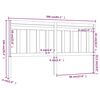 vidaXL T&ecirc;te de lit Blanc 206x4x100 cm Bois massif de pin