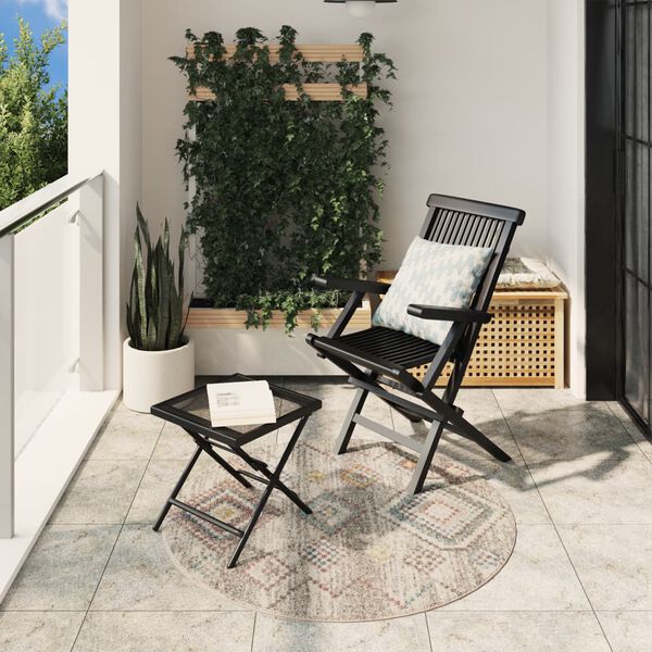 vidaXL Tapis ARBIZU int&eacute;rieur ext&eacute;rieur design vintage &Oslash; 120 cm