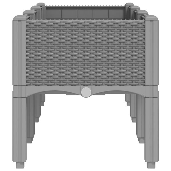 vidaXL Jardini&egrave;re avec pieds gris clair 120x40x42 cm PP