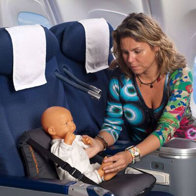 DERYAN Lit de voyage pour bébé Air Traveller 80 x 40 x 6 cm Noir