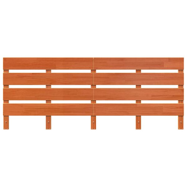vidaXL T&ecirc;te de lit Brun cire 200,5 x 3 x 80 cm Pin massif