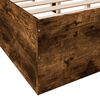 vidaXL Cadre de lit sans matelas ch&ecirc;ne fum&eacute; 120x190 cm