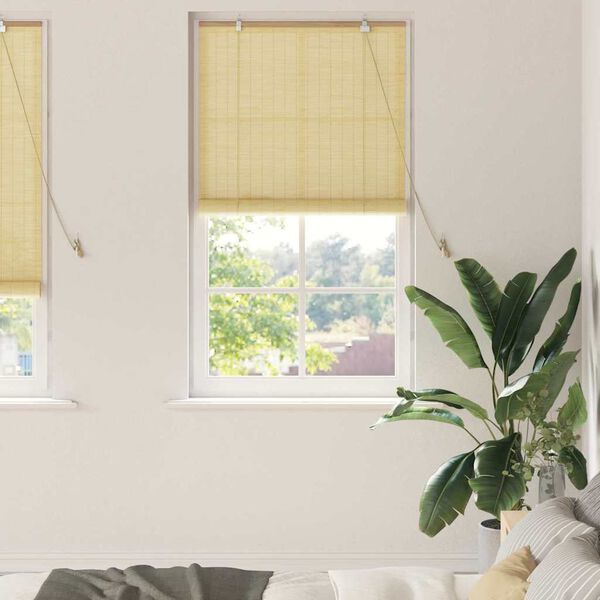 vidaXL Store enrouleur avec des rideaux Nature 80 x 220 cm Bambou
