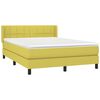 vidaXL Sommier &agrave; lattes de lit avec matelas Vert 140x200 cm Tissu