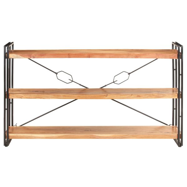 vidaXL Biblioth&egrave;que &agrave; 3 niveaux 140x30x80 cm Bois d'acacia massif