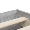 vidaXL Cadre de lit avec tiroirs sans matelas sonoma gris 135x190 cm