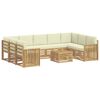 vidaXL Ensemble de canap&eacute;s d'ext&eacute;rieur 10 pc Blanc et cr&egrave;me Polyester