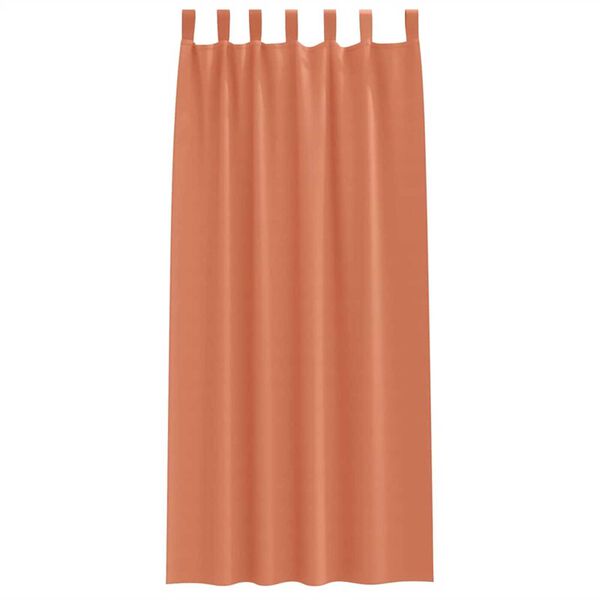 vidaXL Rideaux occultants avec anneaux 2 pcs Couleur terre cuite