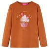 vidaXL T-shirt enfants &agrave; manches longues cognac 104