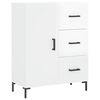 vidaXL Buffet Blanc brillant 69,5x34x90 cm Bois d'ing&eacute;nierie