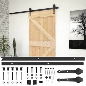 vidaXL Porte coulissante 100 x 210 cm Bois de pin massif