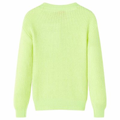 Pull-over tricoté pour enfants jaune fluo 92