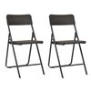 vidaXL Mobilier de bistro pliable 3 pcs PEHD Marron Aspect de rotin
