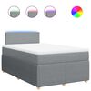 vidaXL Sommier &agrave; lattes de lit avec matelas Gris clair 120x200cm Tissu