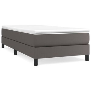 vidaXL Cadre de lit gris 90x200 cm similicuir