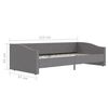 vidaXL Lit avec matelas et USB Gris clair Tissu 90x200 cm