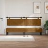 vidaXL T&ecirc;te de lit suspendue Marron 210 x 55 x 5 cm Velours