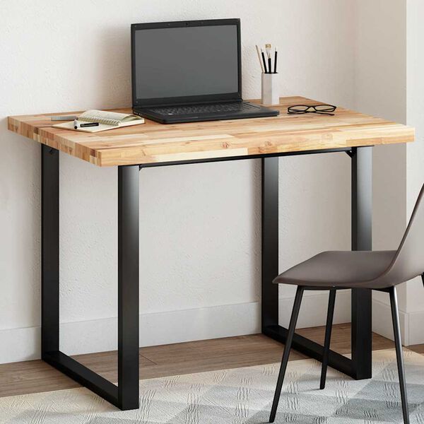 vidaXL Dessus de table rectangulaire 100x80x4 cm bois massif d'acacia