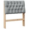 vidaXL T&ecirc;te de lit capitonn&eacute;e Gris clair 75 cm Pin massif