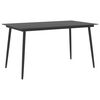 vidaXL Ensemble &agrave; manger de jardin 5 pcs noir