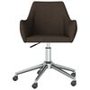 vidaXL Chaises pivotantes &agrave; manger lot de 4 marron fonc&eacute; tissu