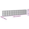vidaXL Panier gabion avec couvercle 1150x100x200 cm fer galvanis&eacute;