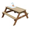 AXI Table de pique-nique &agrave; sable et eau Emily et cuisine jouet Marron